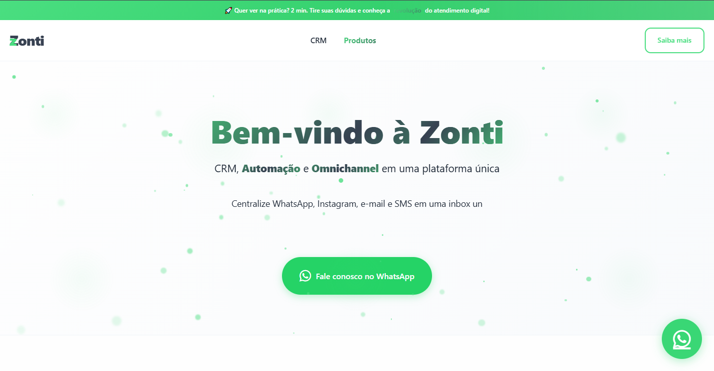 Site ZONTI em desktop